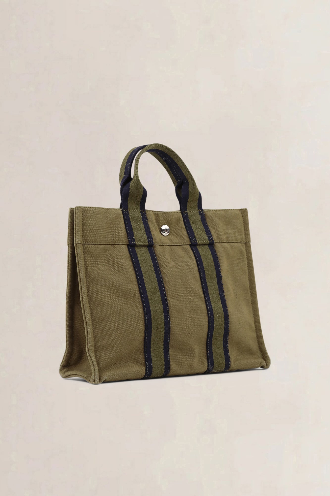 Hermès Olive Green Fourre Tout Canvas Top Handle Bag