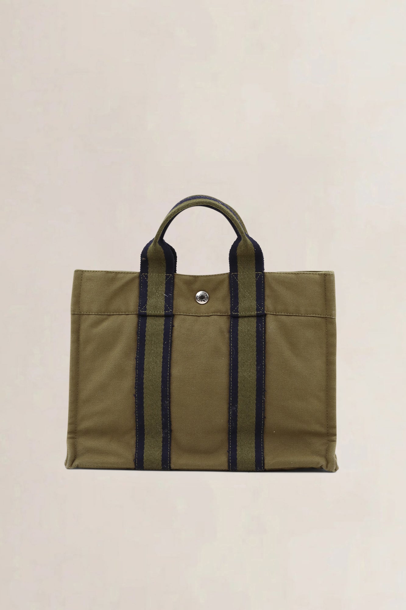 Hermès Olive Green Fourre Tout Canvas Top Handle Bag