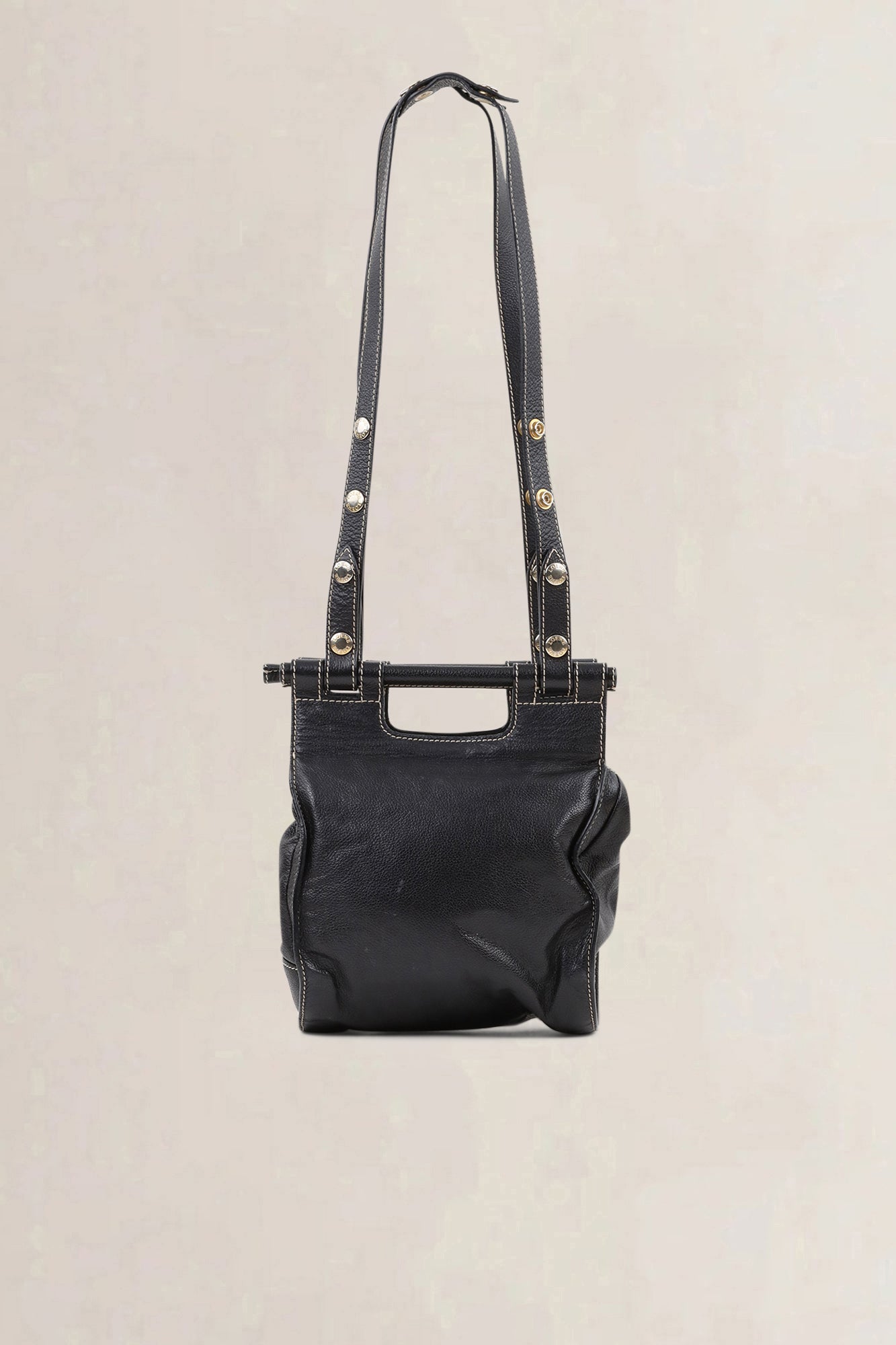 Loewe Black Leather Shoulder Bag