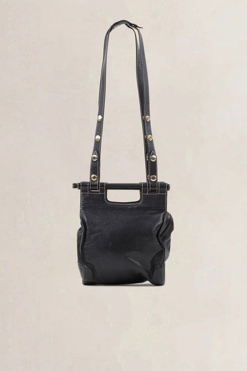 Loewe Black Leather Shoulder Bag