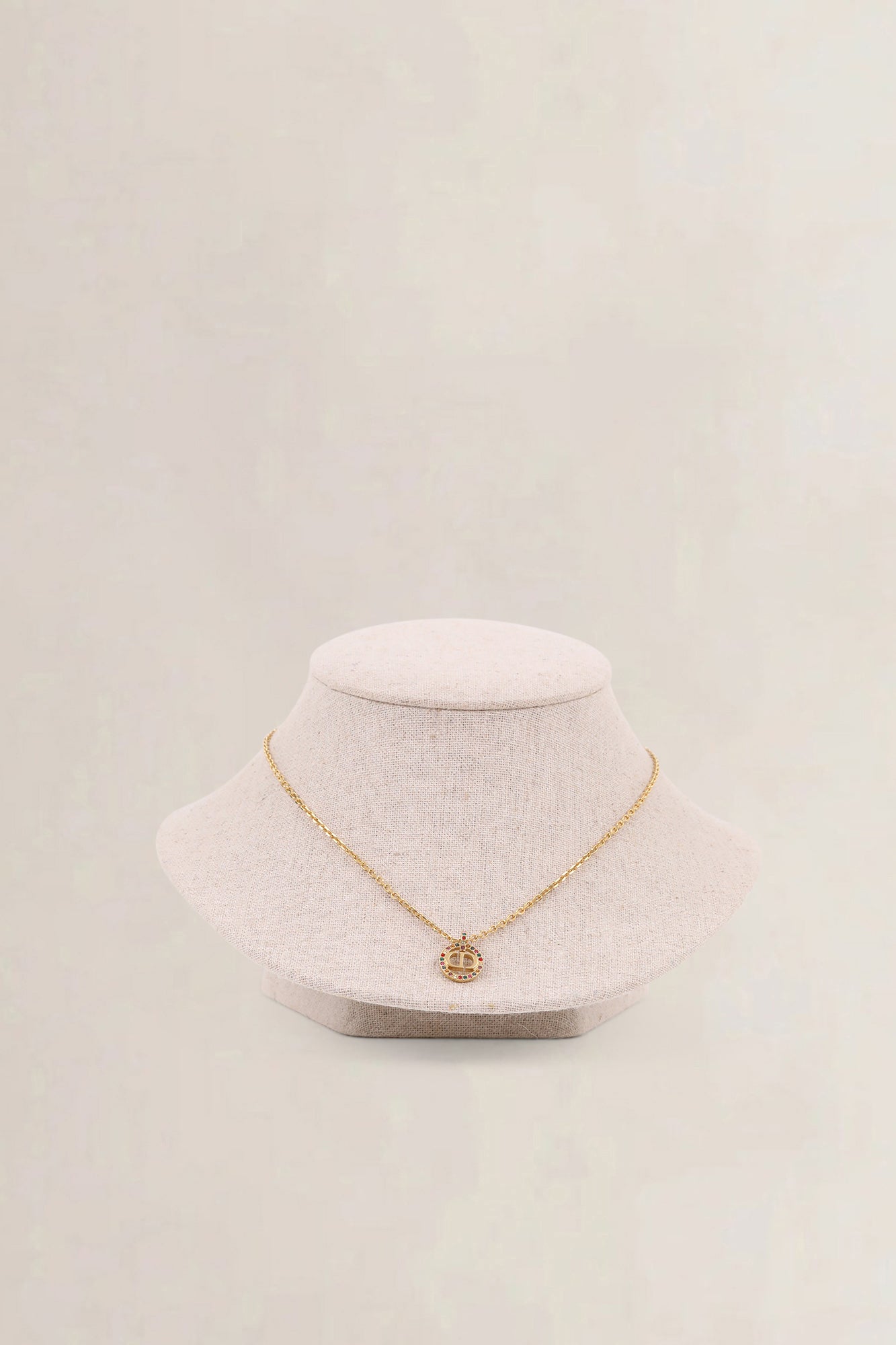 Christian Dior Multicolour CD Logo Necklace