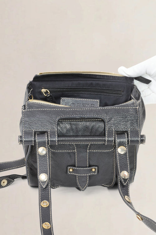 Loewe Black Leather Shoulder Bag