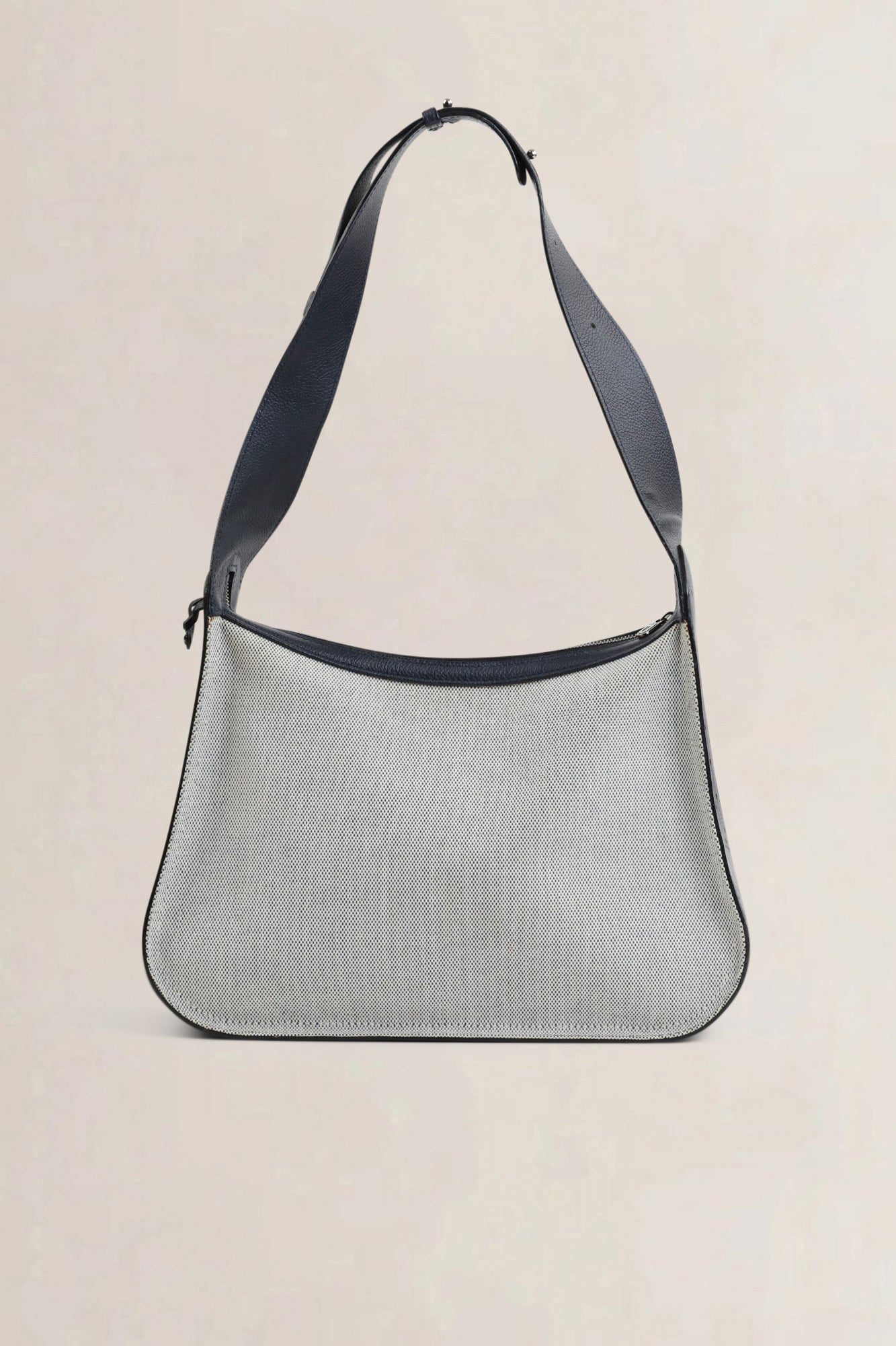 Delvaux Blue Canvas/Leather Pensée Shoulder Bag