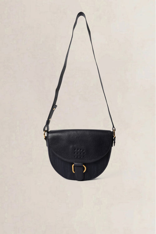 Delvaux Navy Toile de Cuir Crossbody Bag