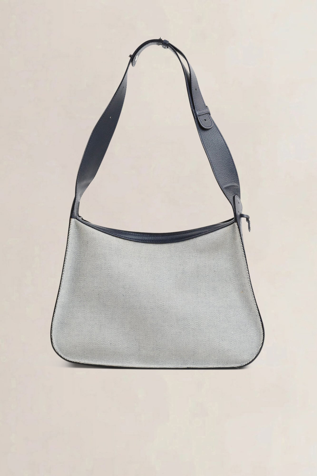 Delvaux Blue Canvas/Leather Pensée Shoulder Bag