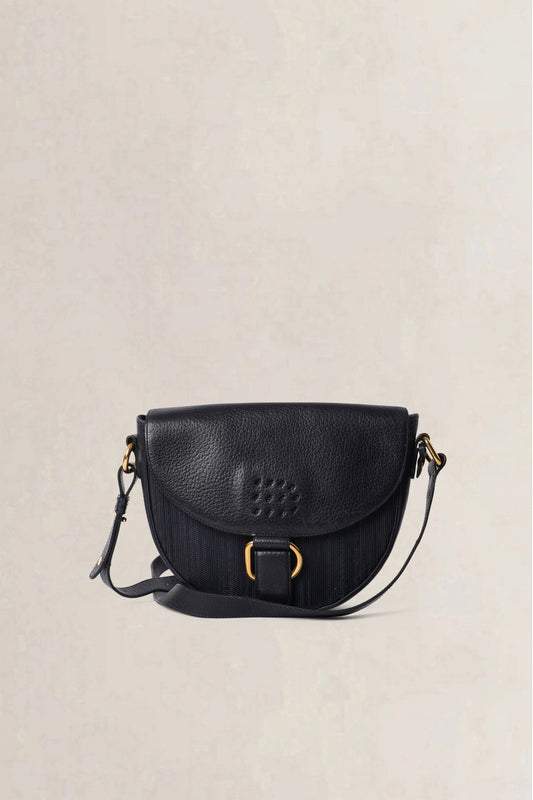 Delvaux Navy Toile de Cuir Crossbody Bag