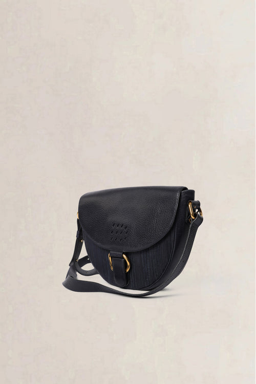 Delvaux Navy Toile de Cuir Crossbody Bag
