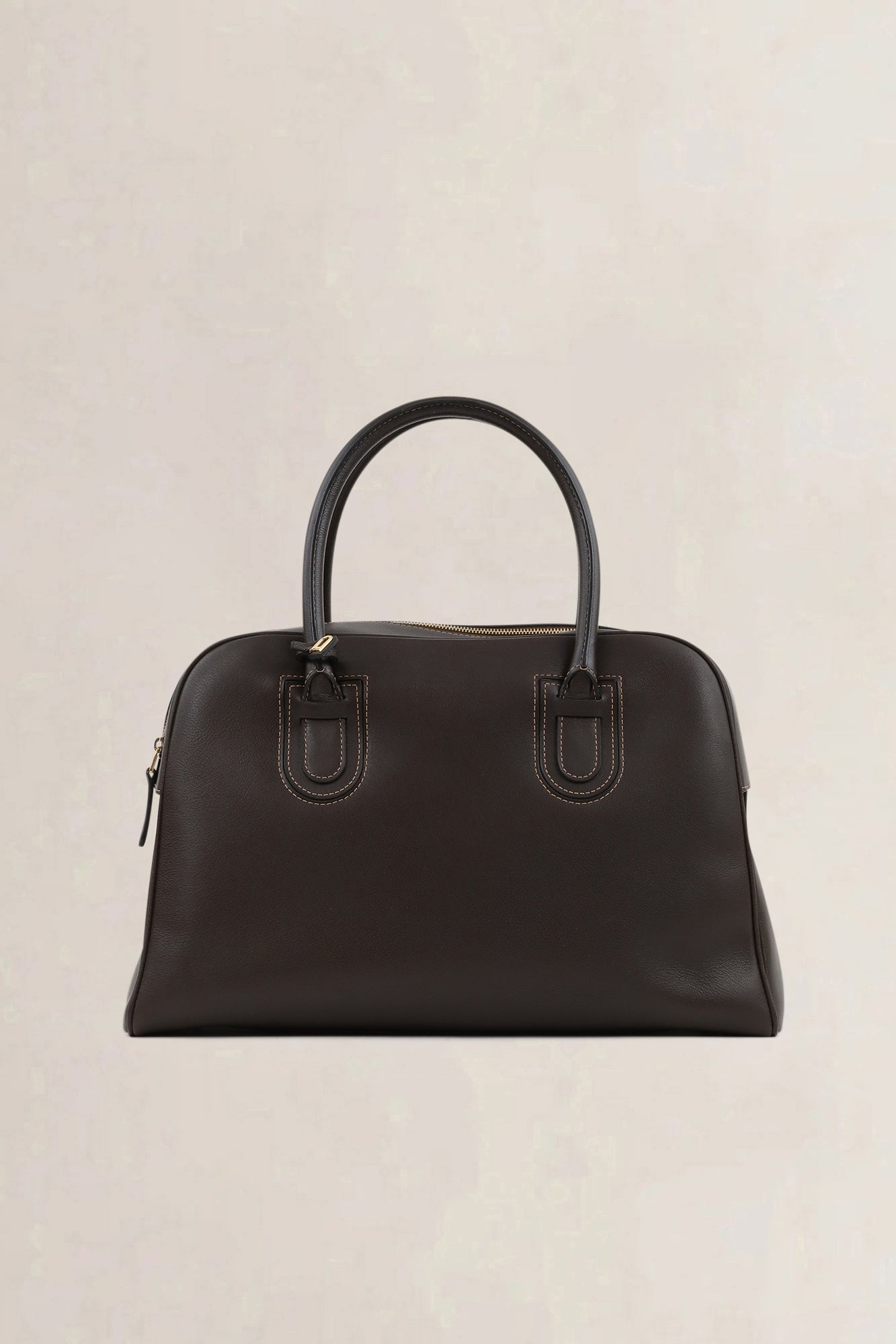 Delvaux Brown Leather Top Handle Bag