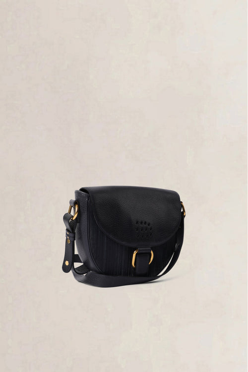 Delvaux Navy Toile de Cuir Crossbody Bag