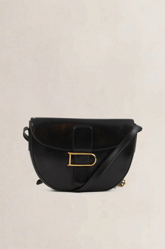 Delvaux Black Leather Crossbody Bag