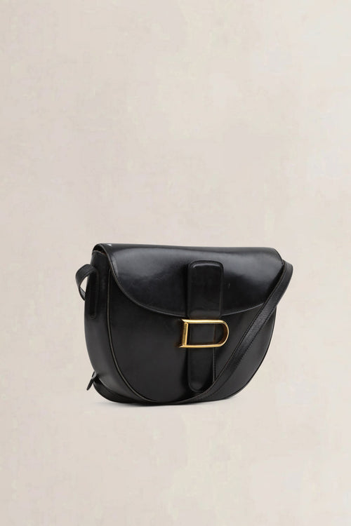 Delvaux Black Leather Crossbody Bag