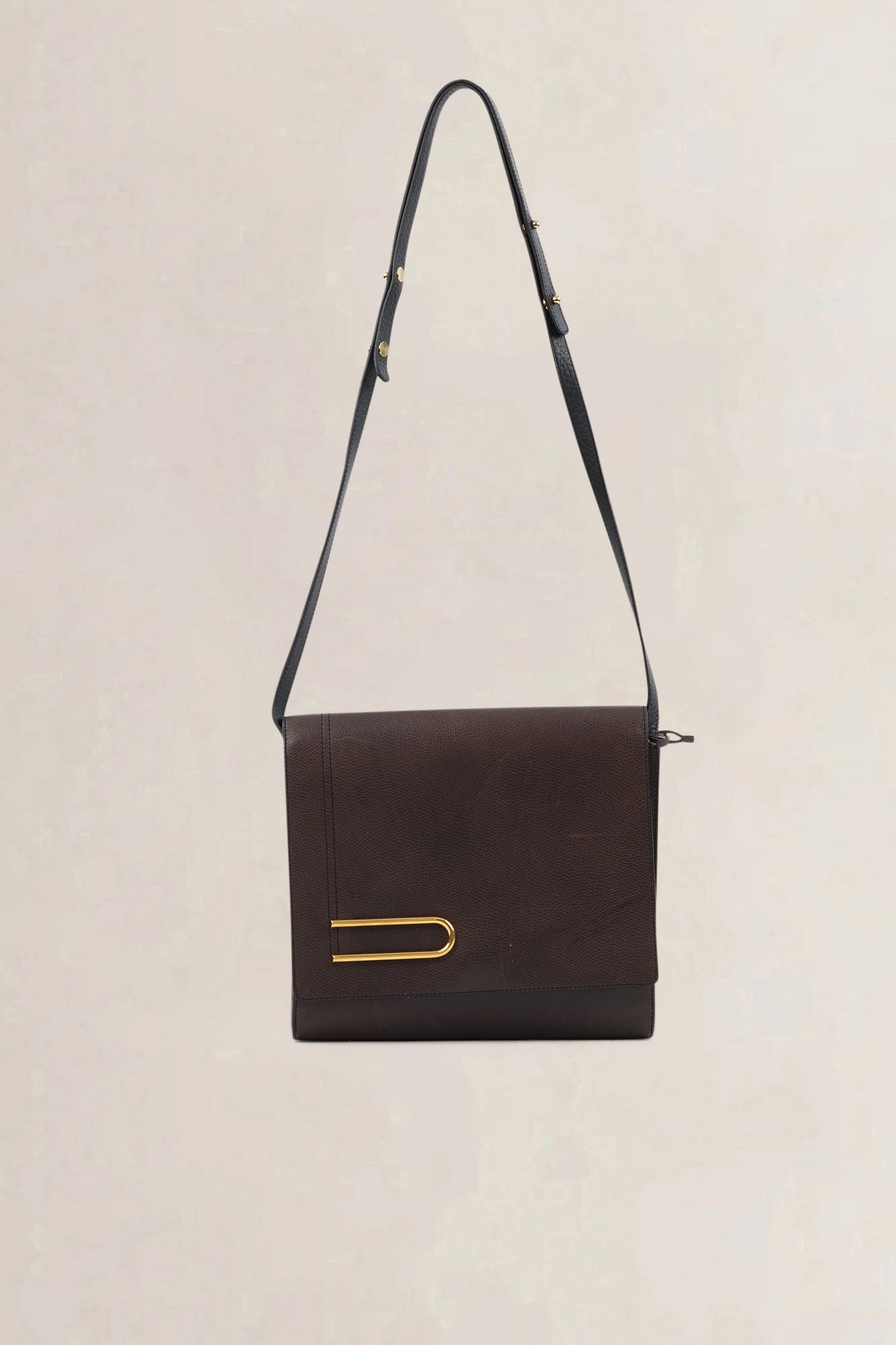 Delvaux Brown Leather  Diadème Crossbody Bag