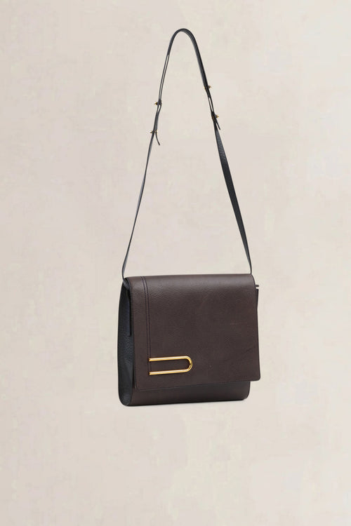 Delvaux Brown Leather  Diadème Crossbody Bag