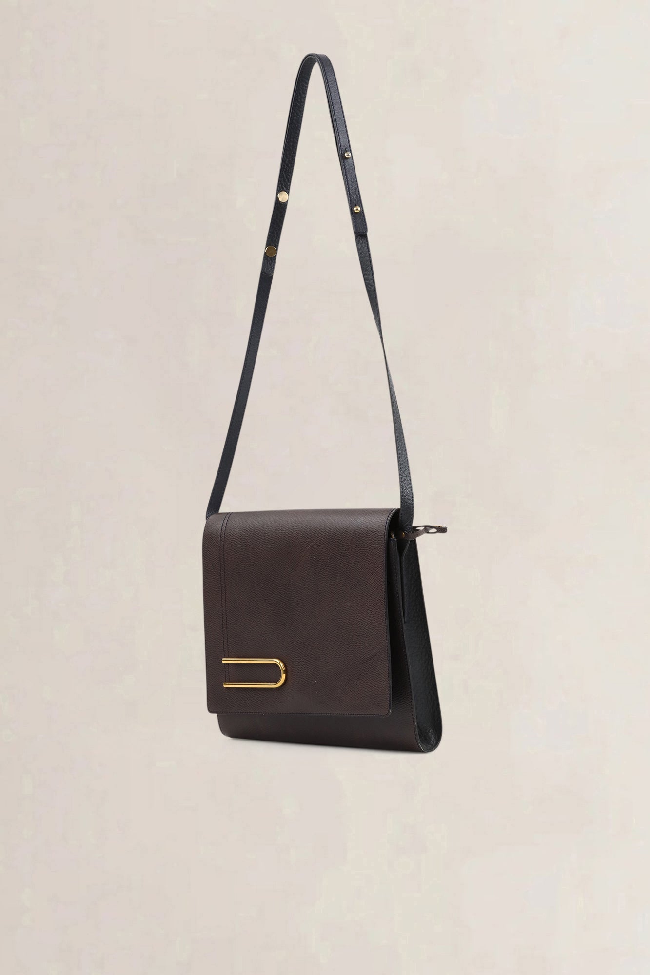 Delvaux Brown Leather  Diadème Crossbody Bag