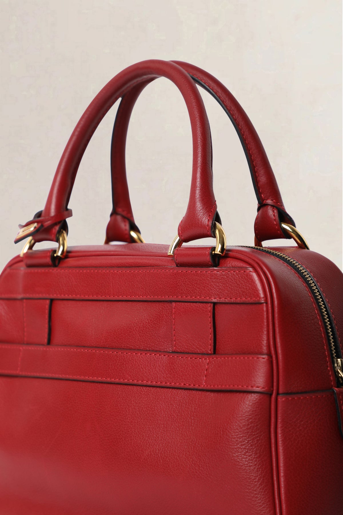 Delvaux Rosso Parole Top Handle Bag
