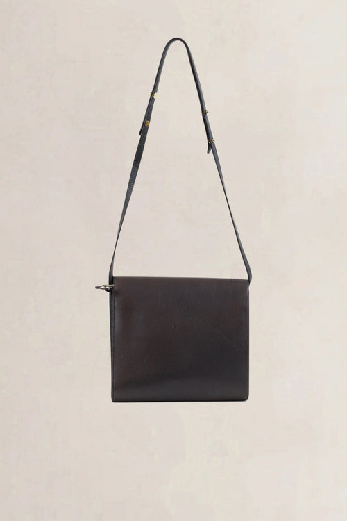 Delvaux Brown Leather  Diadème Crossbody Bag