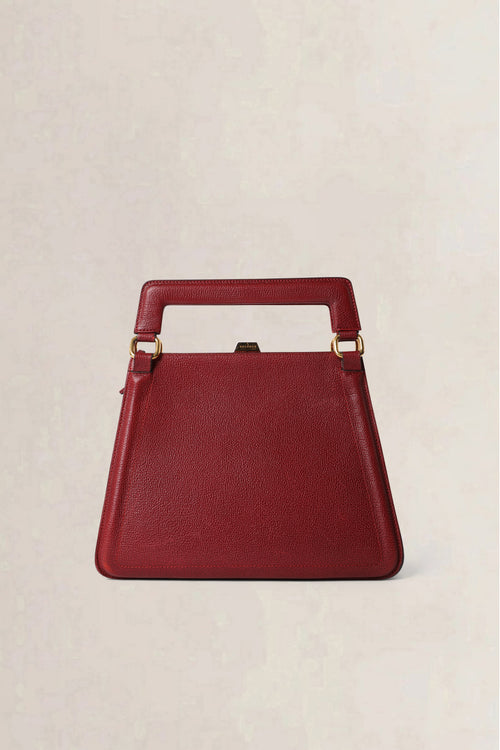 Delvaux Burgundy Bloody Mary Jumping Calf PM Crossbody Bag