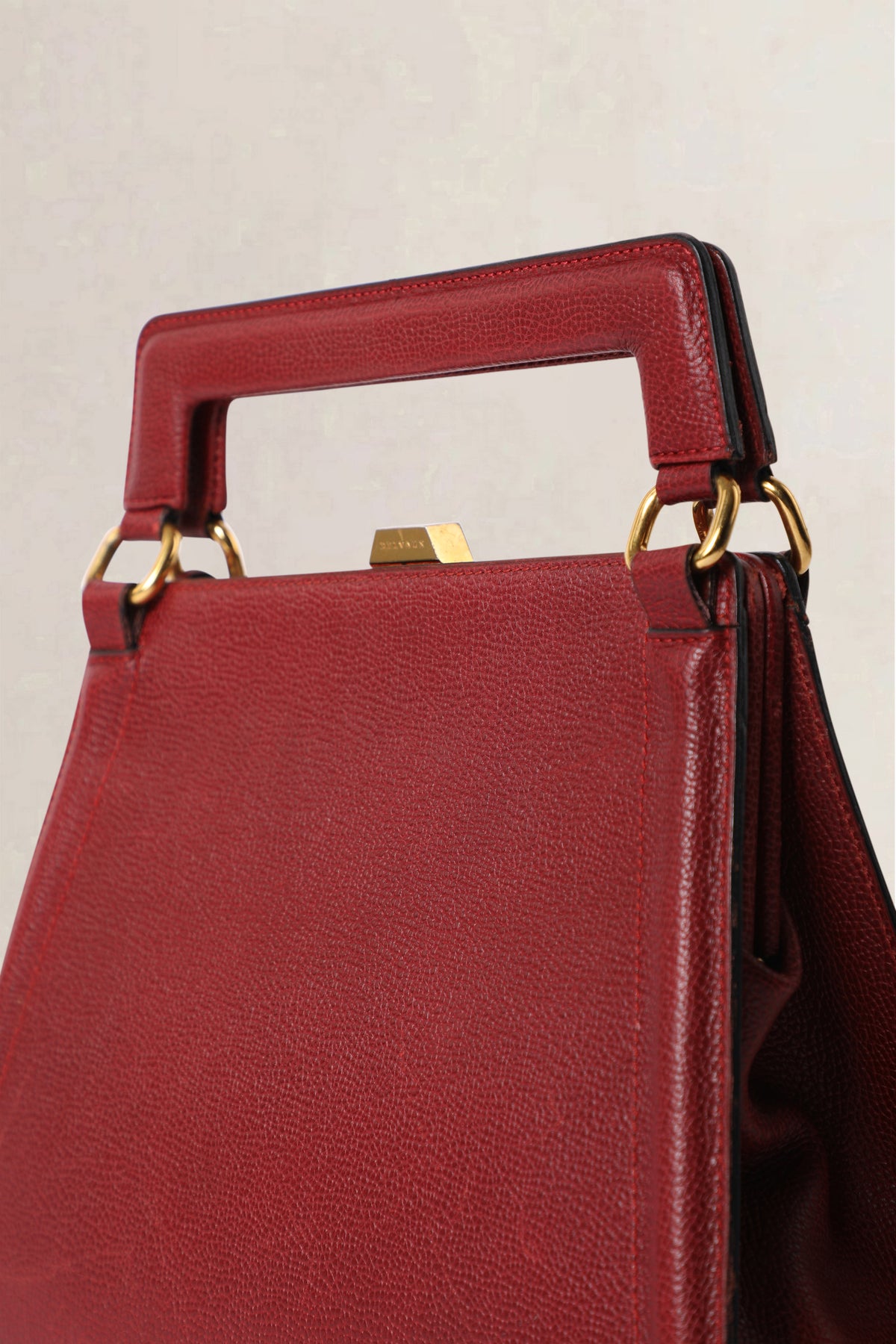 Delvaux Burgundy Bloody Mary Jumping Calf PM Crossbody Bag