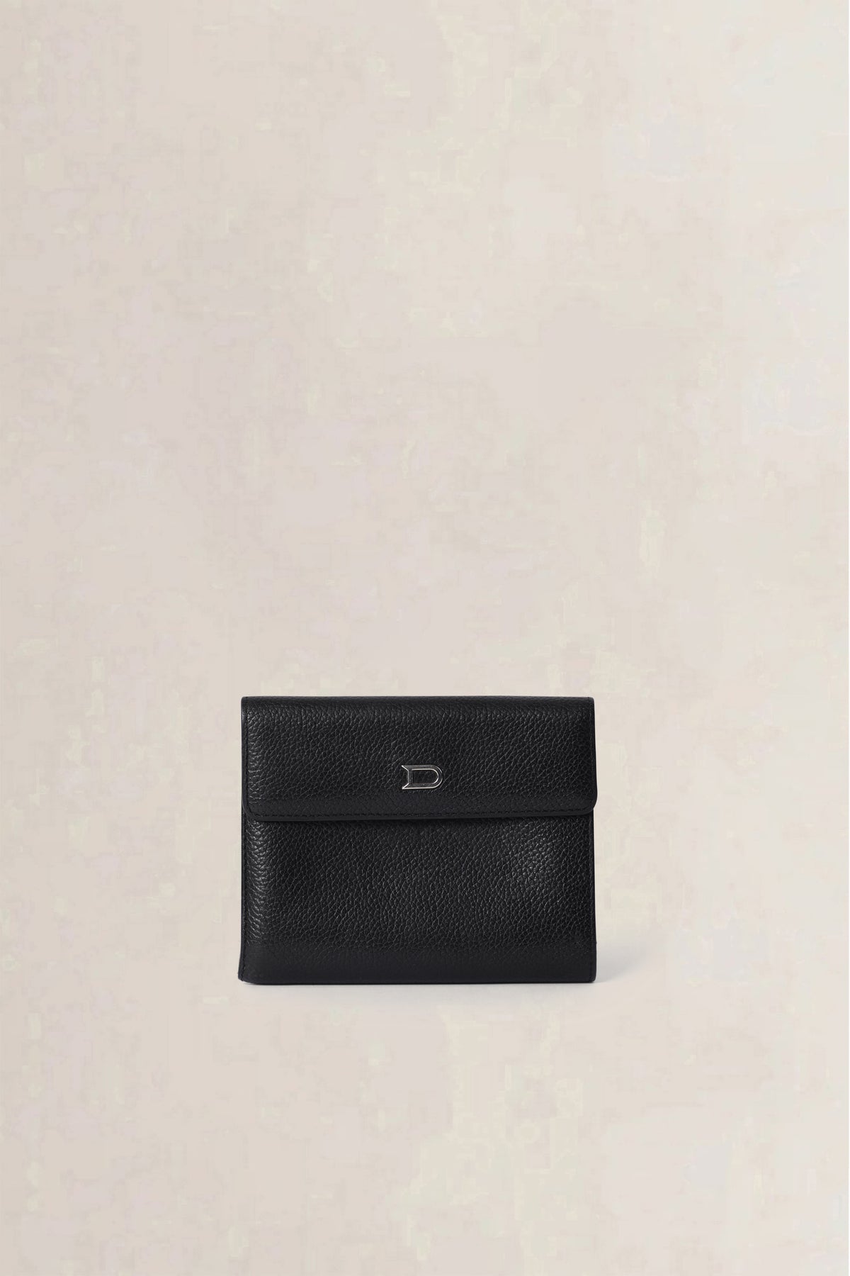 Delvaux Black Taurillon Trifold Wallet