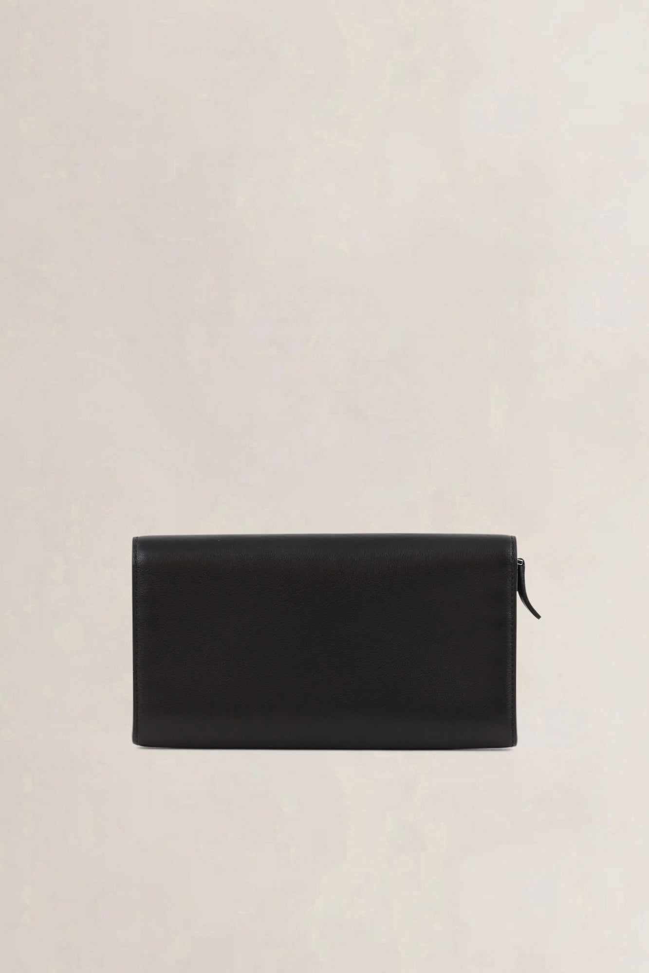 Delvaux Black Ostrich/Polo Madame Long Wallet