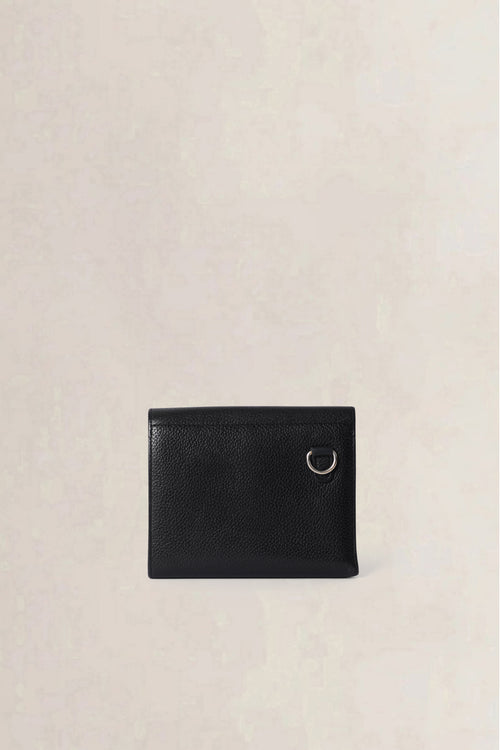 Delvaux Black Taurillon Trifold Wallet