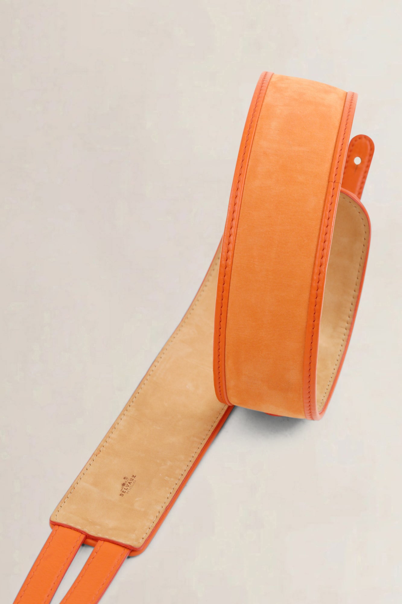 Delvaux Orange Suède/Leather Belt