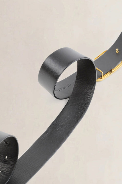 Valentino Black Vlogo Signature Calfskin Belt 40