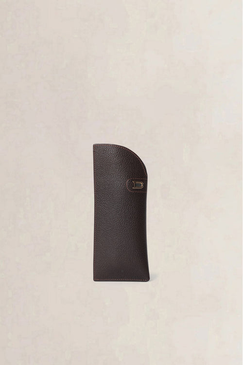 Delvaux Dark Brown Glasses Case