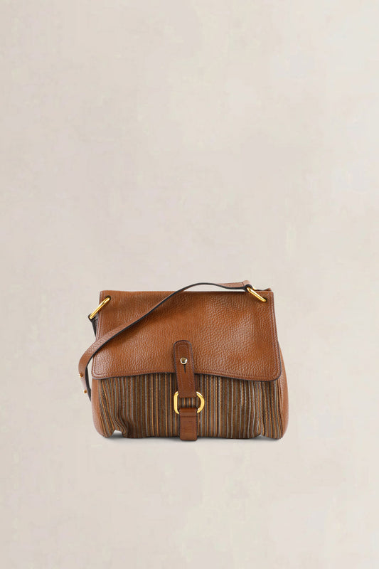 Delvaux Brown Toile de Cuir Fichu — vintage