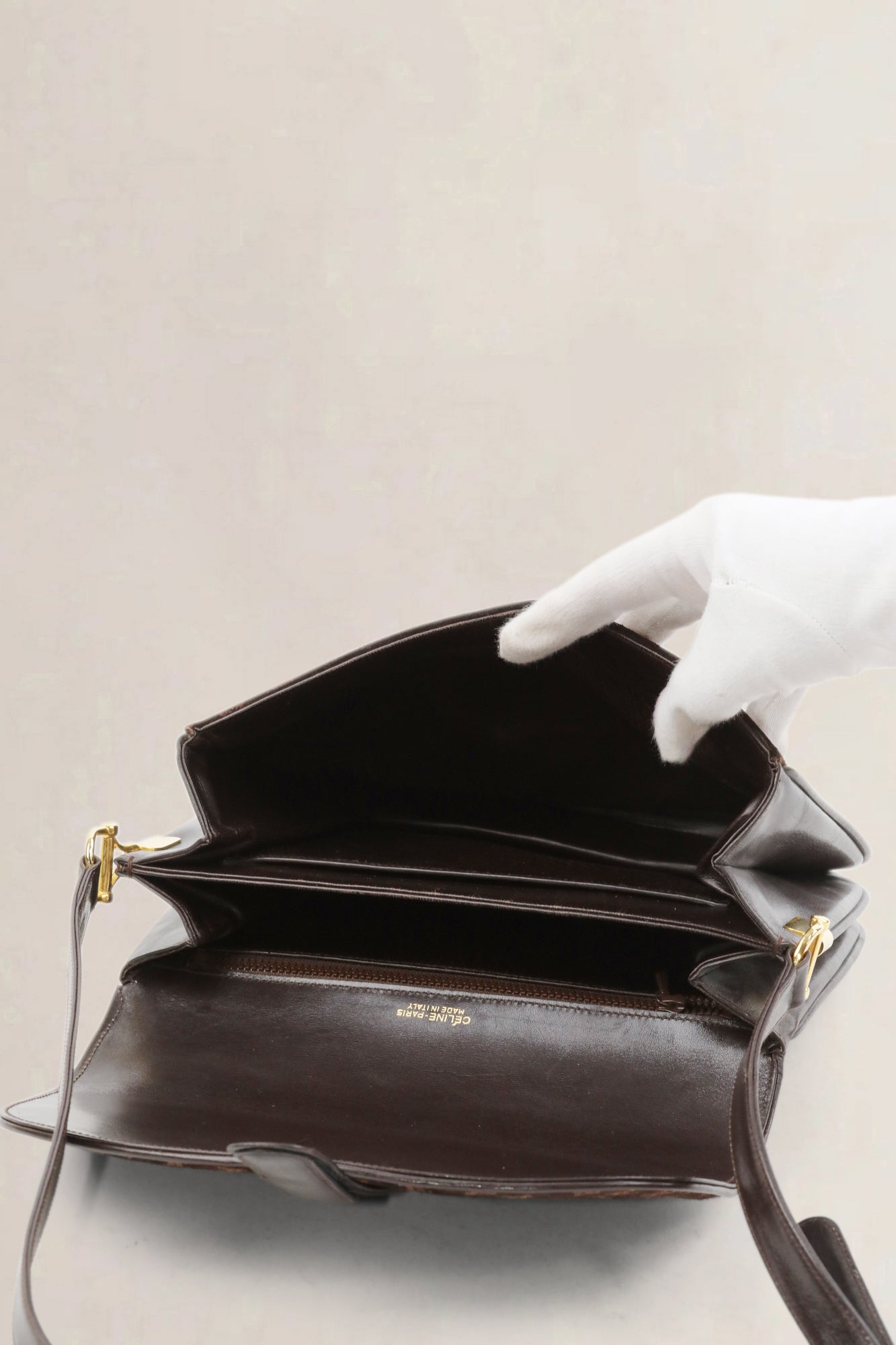 Céline Brown Monogram Crossbody Bag