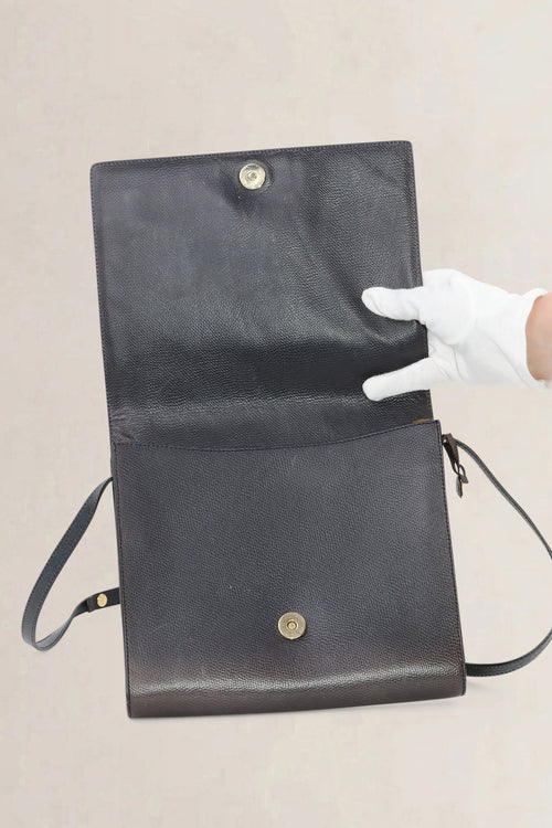 Delvaux Brown Leather  Diadème Crossbody Bag