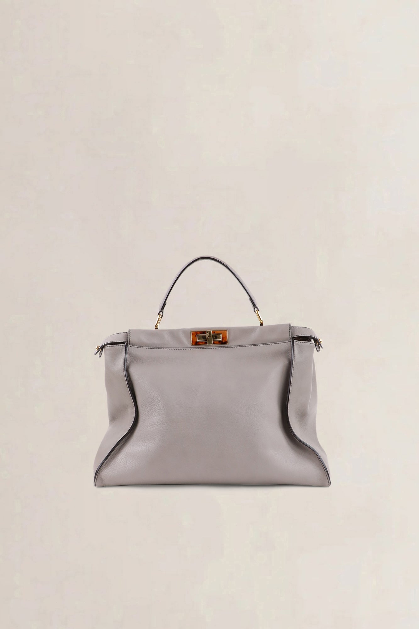 Fendi Gray Peekaboo Large Shoulder Bag