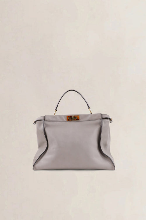 Fendi Gray Peekaboo Large Shoulder Bag