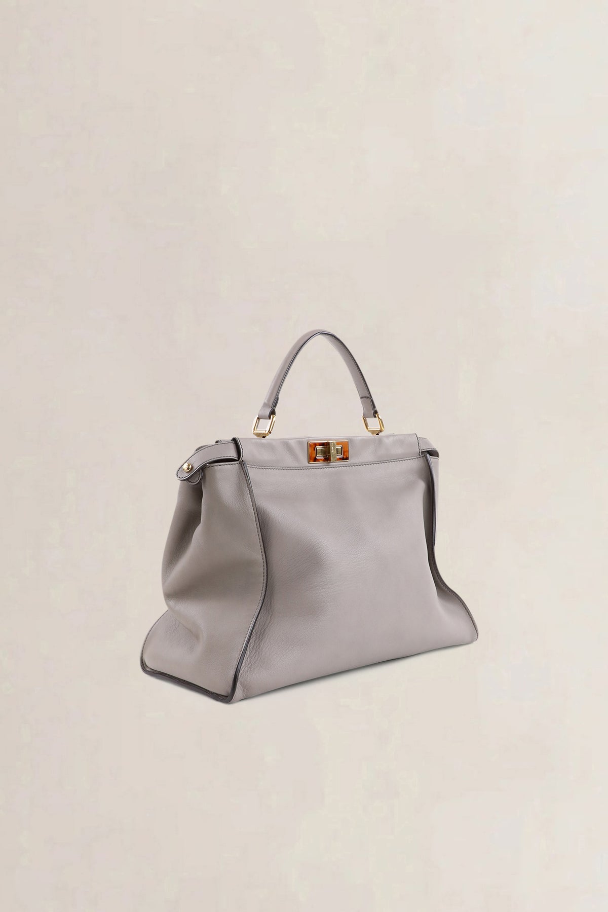 Fendi Gray Peekaboo Large Shoulder Bag