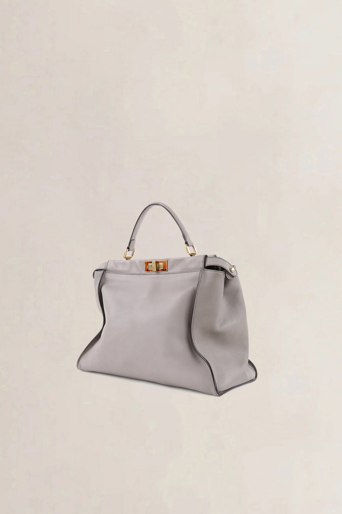 Fendi Gray Peekaboo Large Shoulder Bag