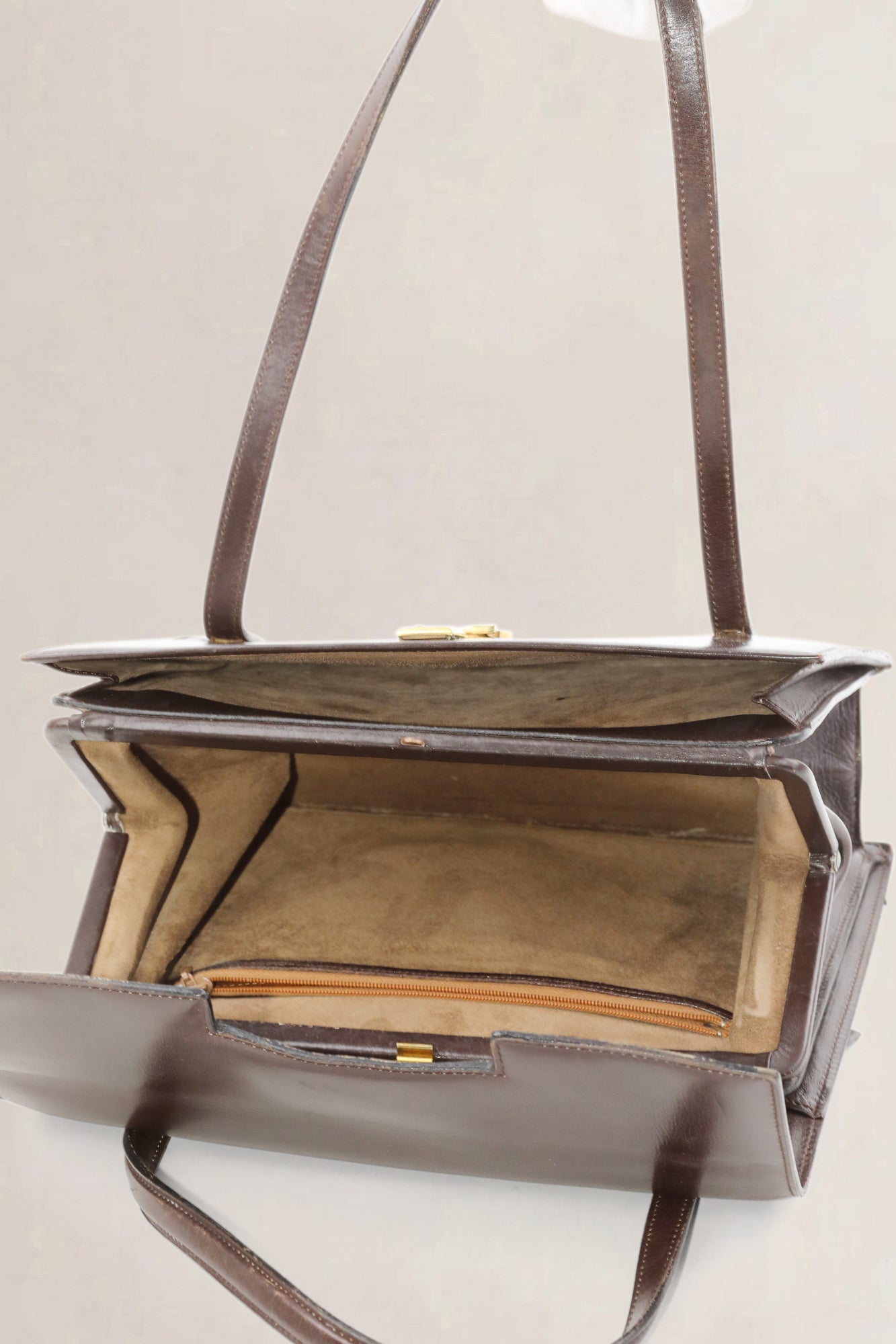 Delvaux Vintage Brown Top Handle Bag