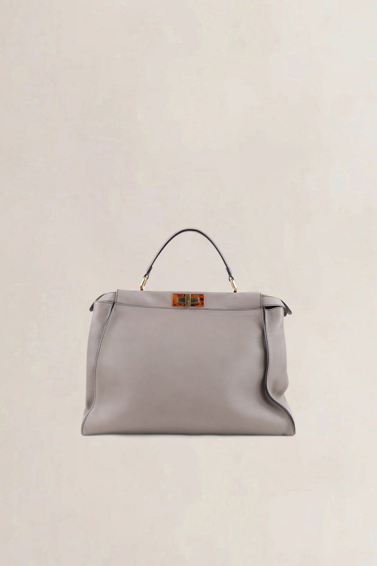 Fendi Gray Peekaboo Large Shoulder Bag