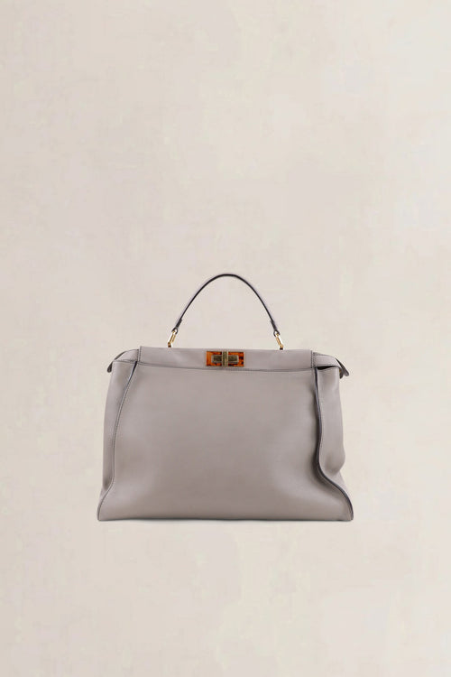 Fendi Gray Peekaboo Large Shoulder Bag