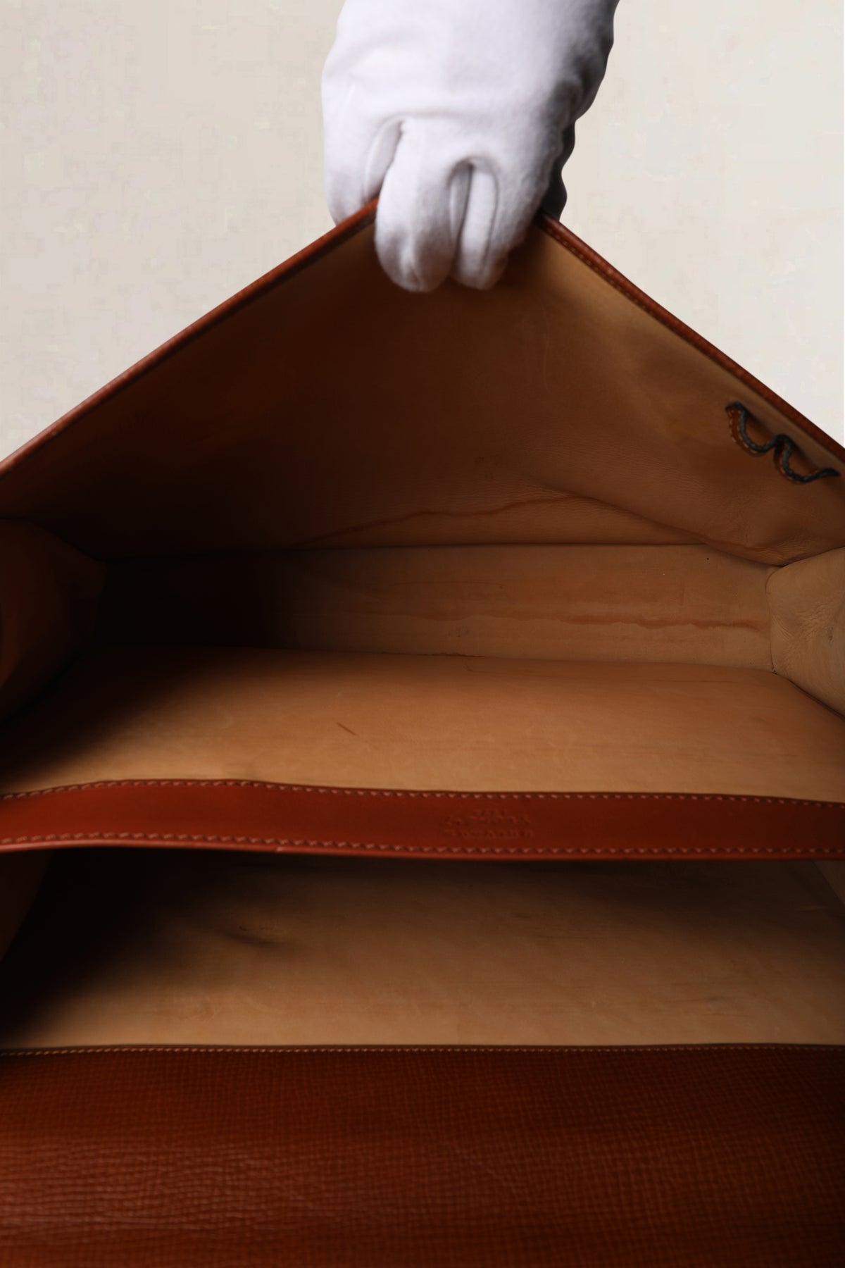 Delvaux Cognac Caractère Briefcase