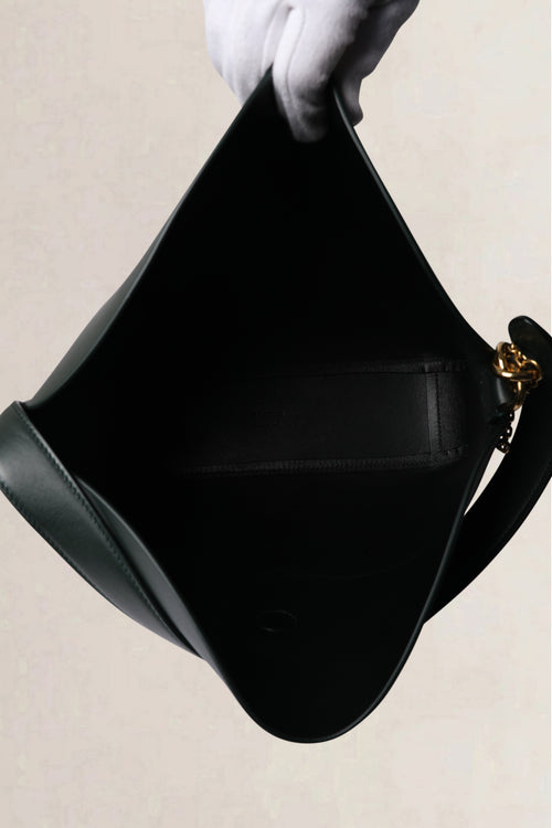 Jil Sander Dark Green Fortune Shoulder Bag