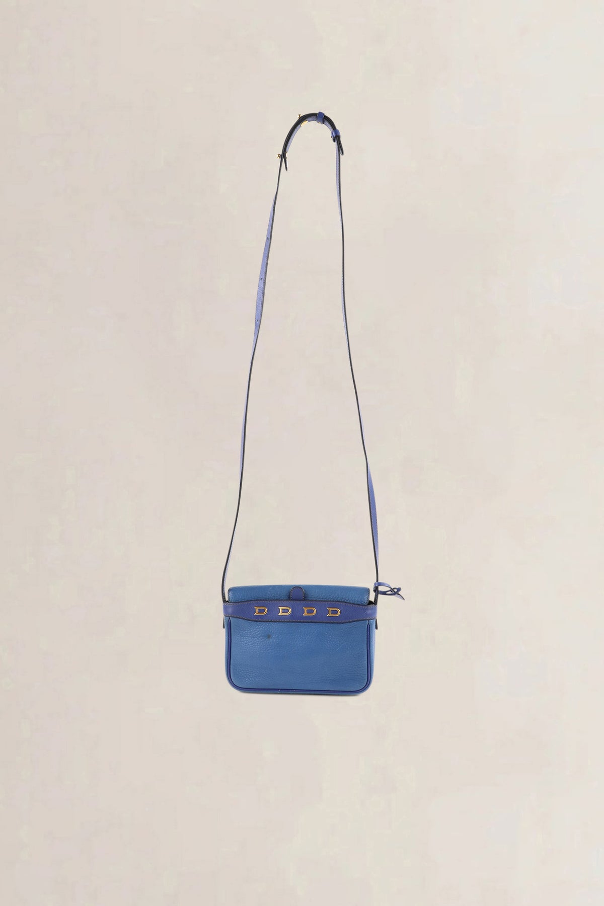 Delvaux Blue Two-Tone Fuiraire Mini Crossbody Bag