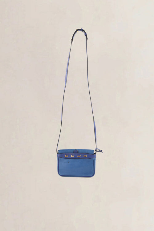 Delvaux Blue Two-Tone Fuiraire Mini Crossbody Bag