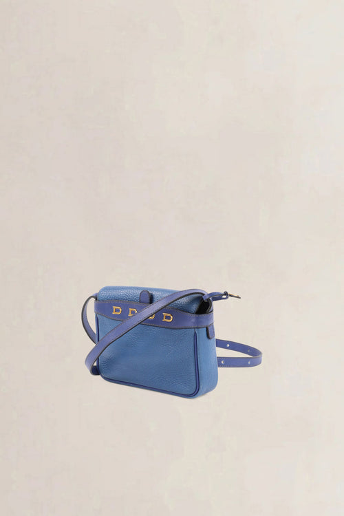Delvaux Blue Two-Tone Fuiraire Mini Crossbody Bag