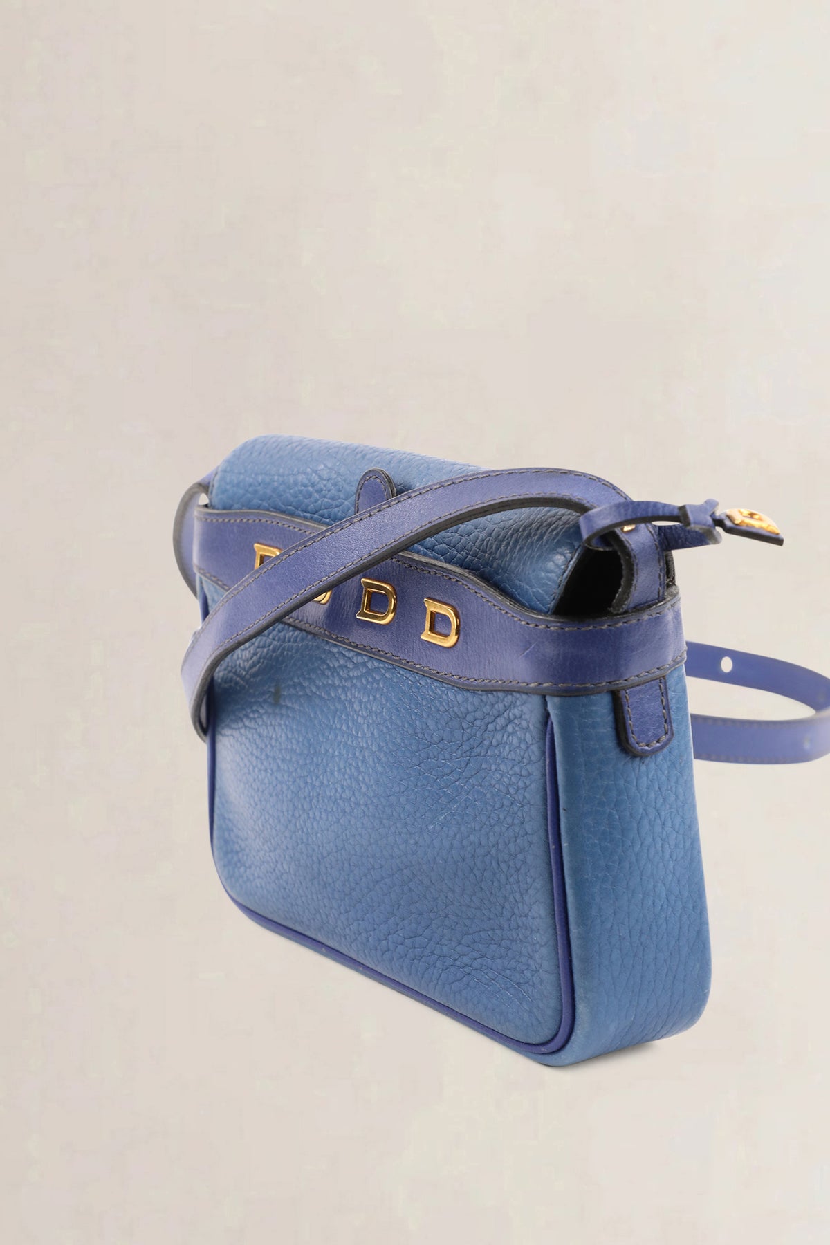 Delvaux Blue Two-Tone Fuiraire Mini — vintage