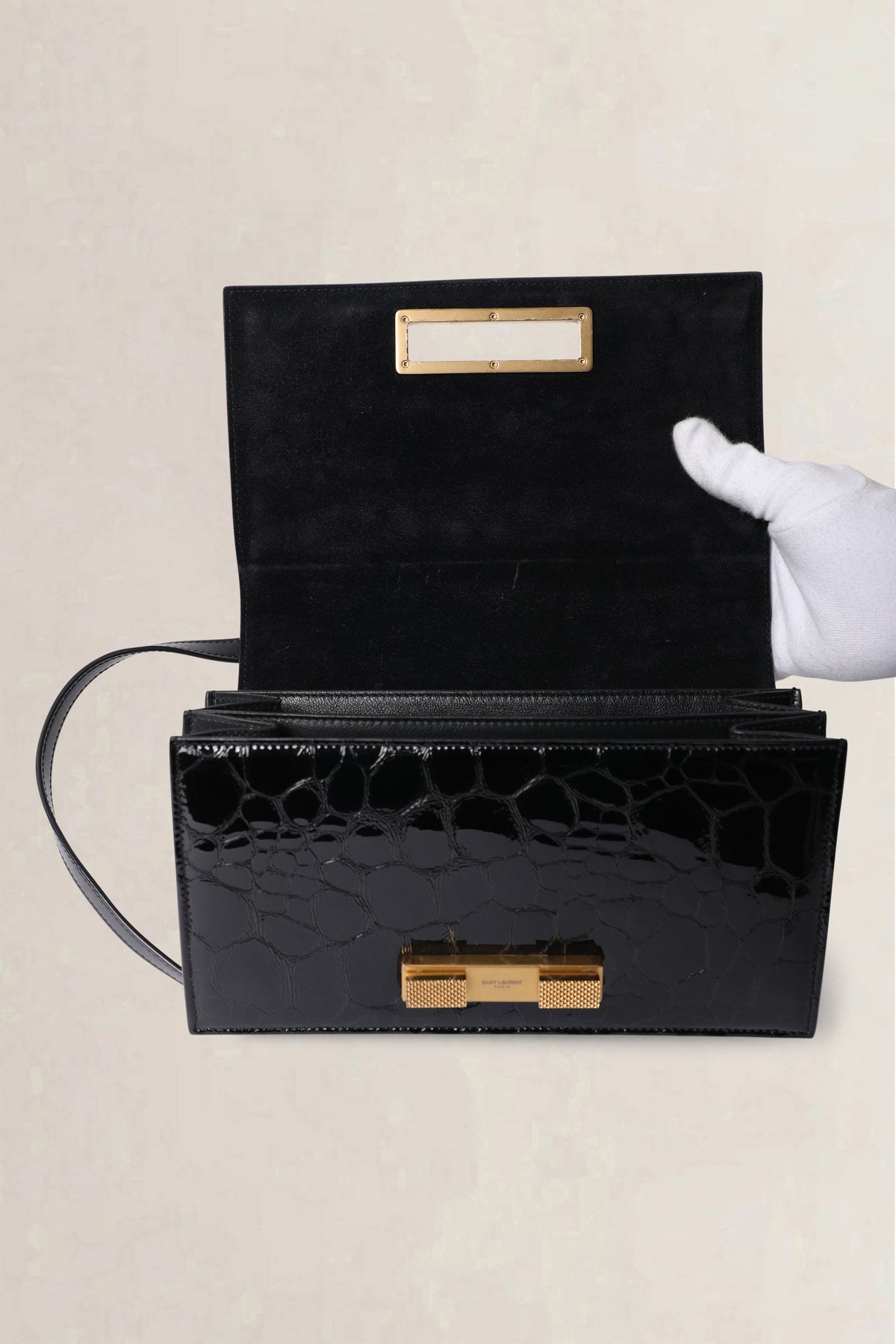 Saint Laurent Black Domino Shoulder Bag