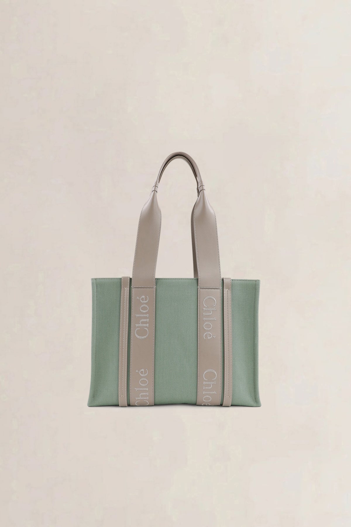 Chloé Green Woody Medium Shoulder Bag
