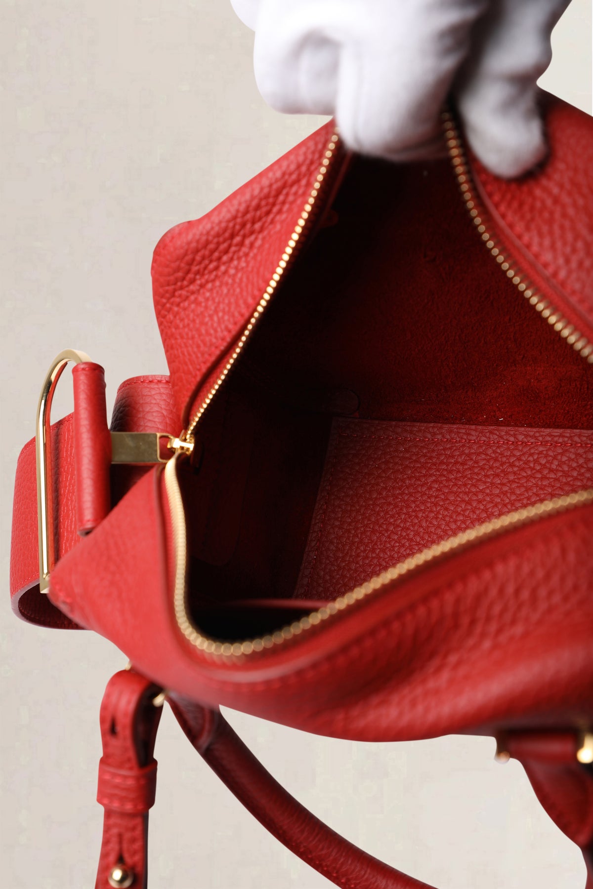 Delvaux Scarlet Cool Box Mini Taurillon Soft Crossbody Bag
