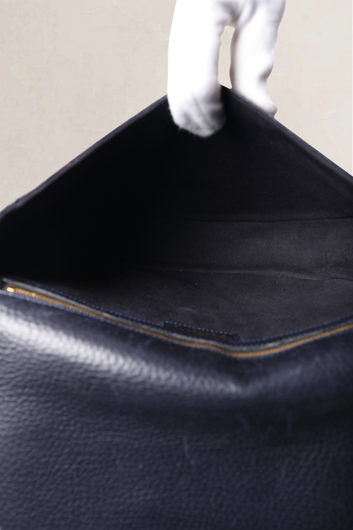 Delvaux Navy Toile de Cuir Crossbody Bag