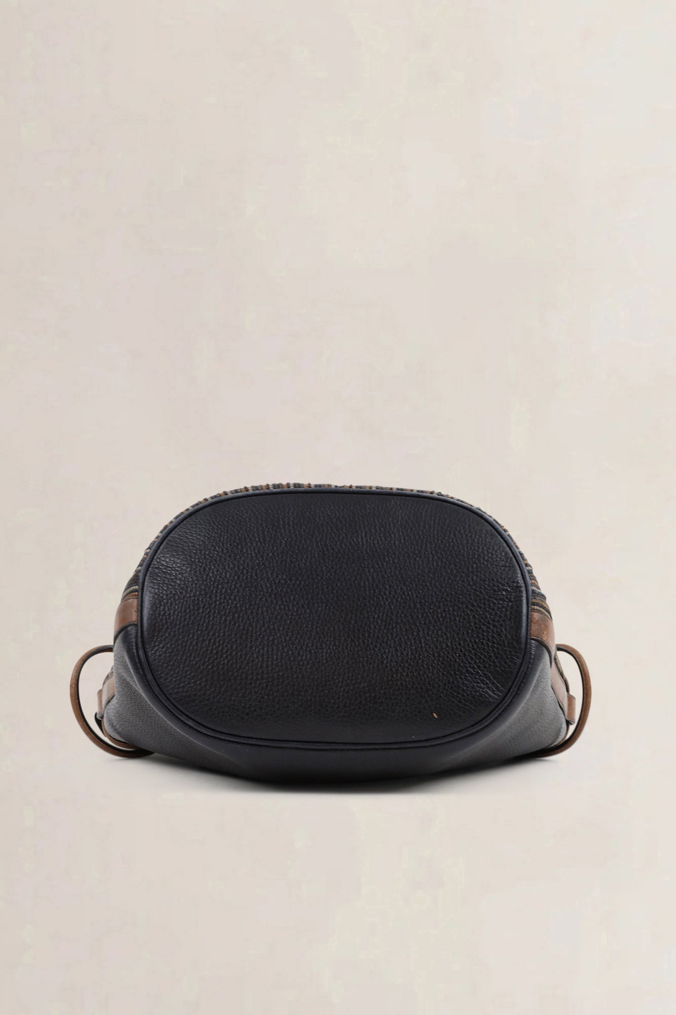 Delvaux Brown/Blue Toile De Cuir Crossbody Bag