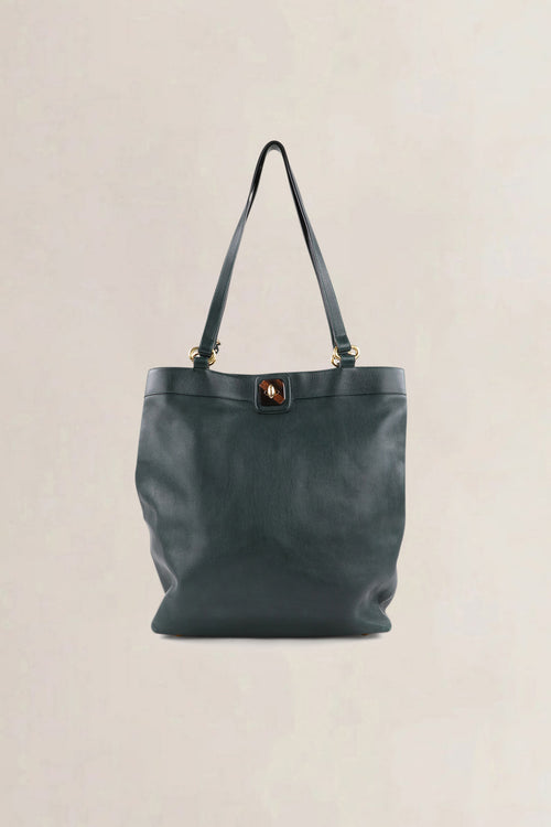 Delvaux Vintage Forest Green Jumping Calf Shoulder Bag